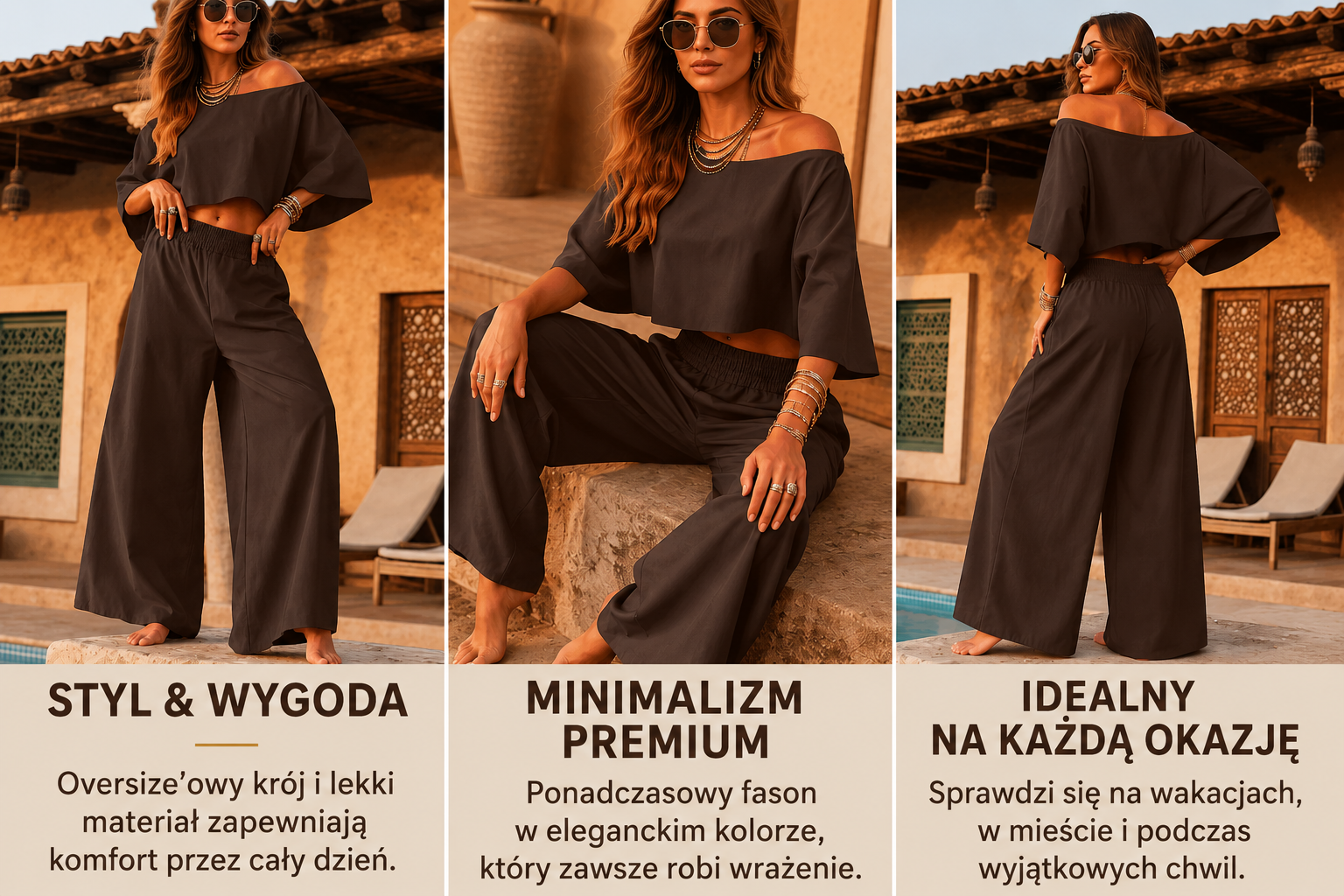 LETNI KOMPLET DAMSKI-NAVY FLOW💛