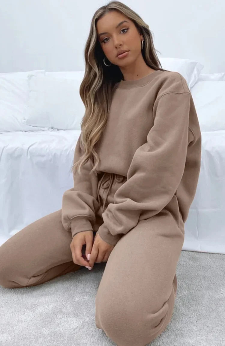 PUDROWY KOMPLET DRESOWY- BLUZA +SPODNIE 👱‍♀️