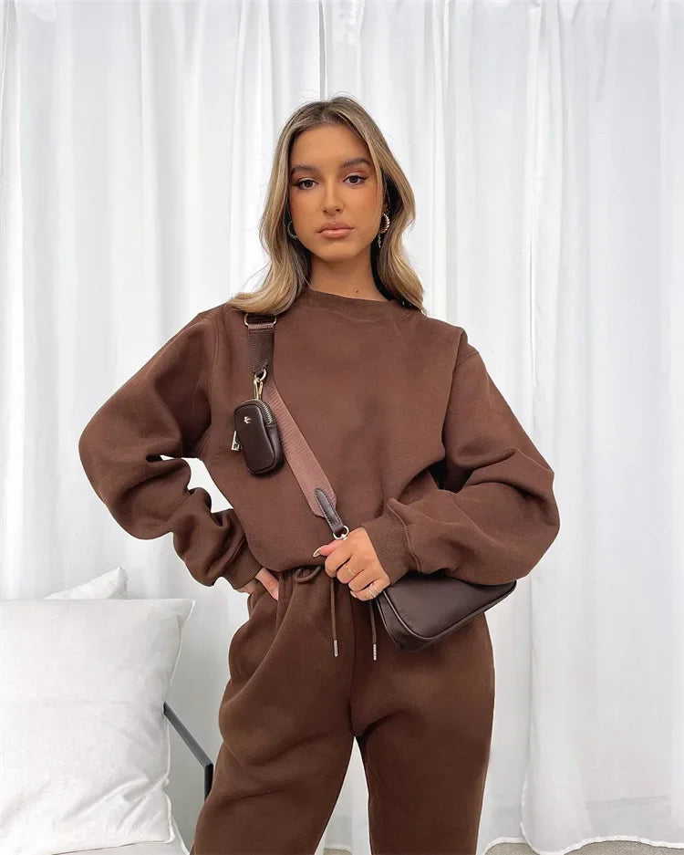 PUDROWY KOMPLET DRESOWY- BLUZA +SPODNIE 👱‍♀️