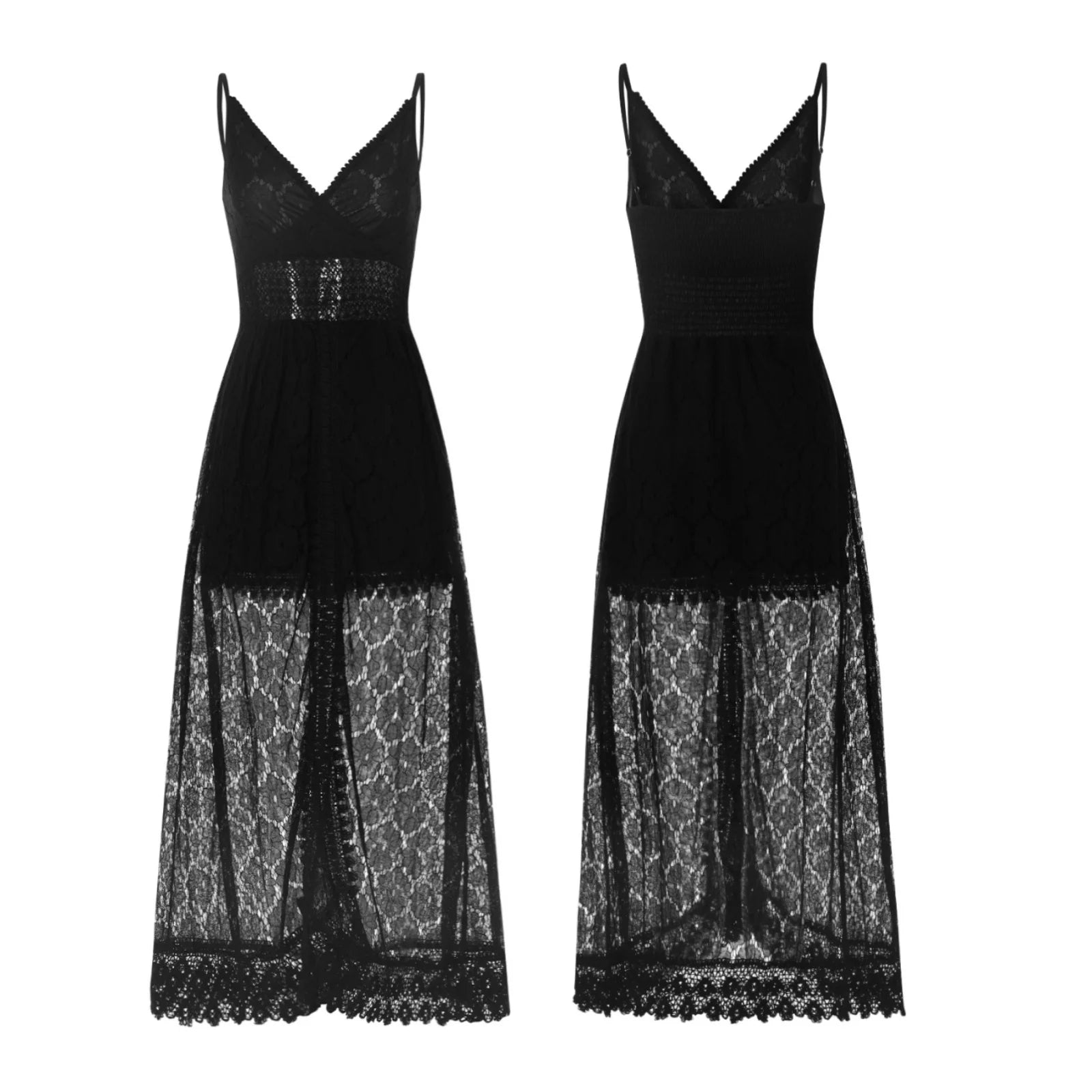 BIAŁA SUKIENKA BOHO MAXI Z KORONKĄ 🔥
