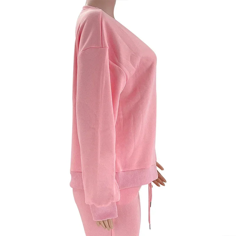 PUDROWY KOMPLET DRESOWY- BLUZA +SPODNIE 👱‍♀️