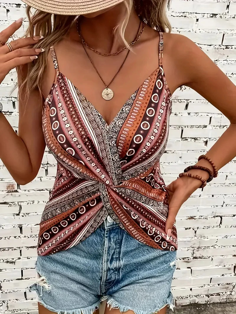 Bluzka Damska Top Boho | Letni Top w Paski 🌞