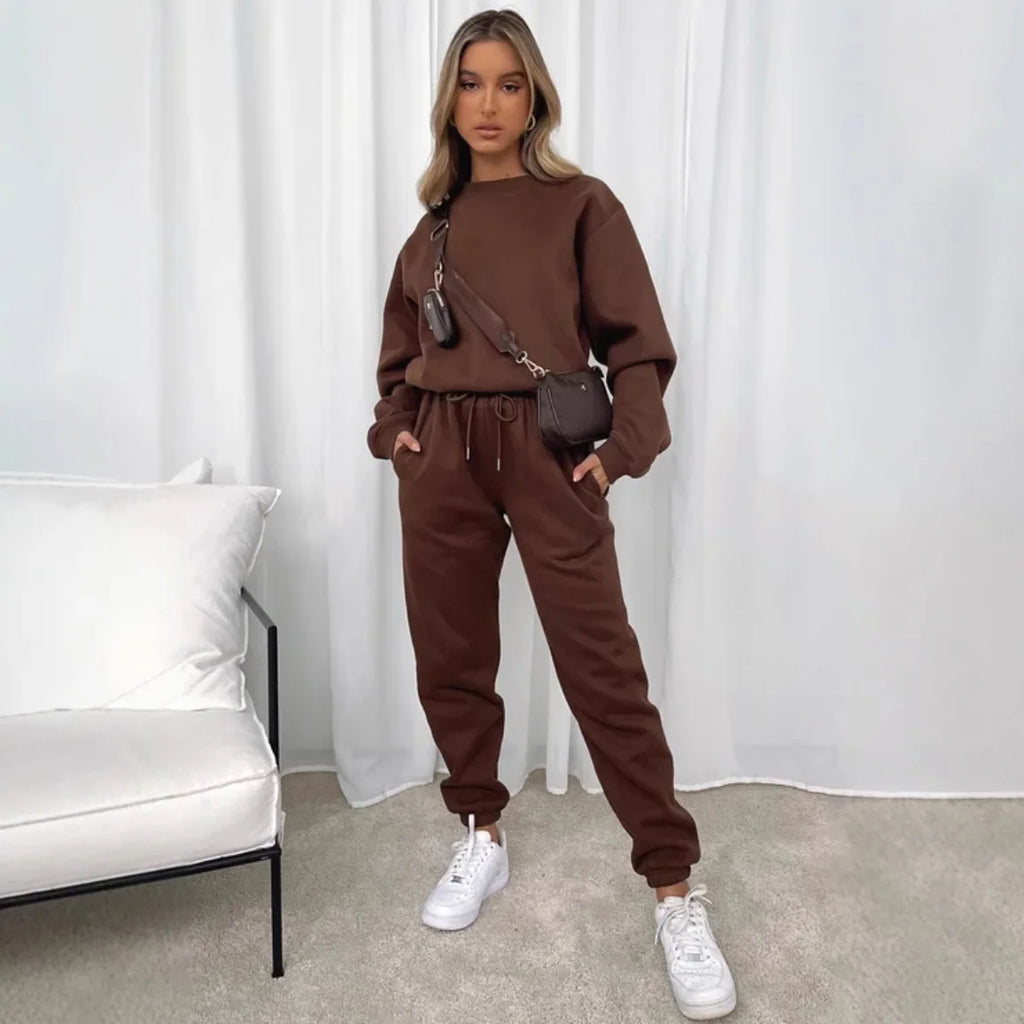 PUDROWY KOMPLET DRESOWY- BLUZA +SPODNIE 👱‍♀️
