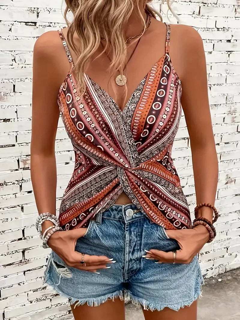 Bluzka Damska Top Boho | Letni Top w Paski 🌞