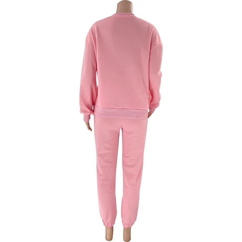 PUDROWY KOMPLET DRESOWY- BLUZA +SPODNIE 👱‍♀️