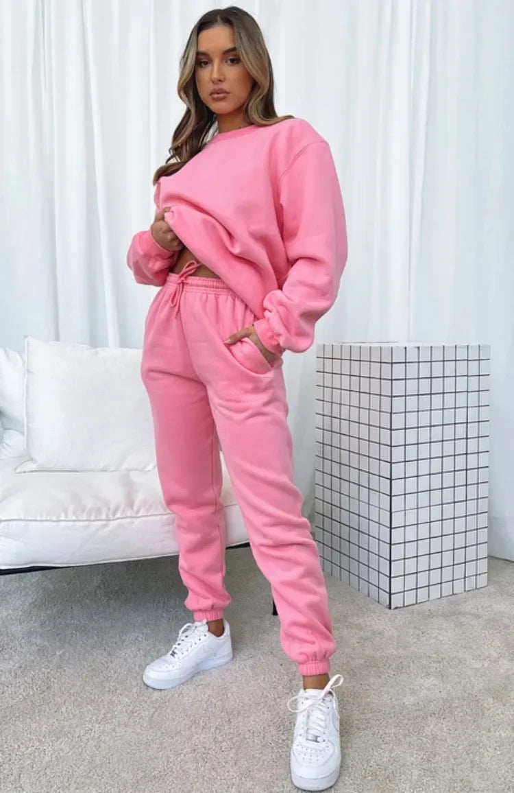 PUDROWY KOMPLET DRESOWY- BLUZA +SPODNIE 👱‍♀️