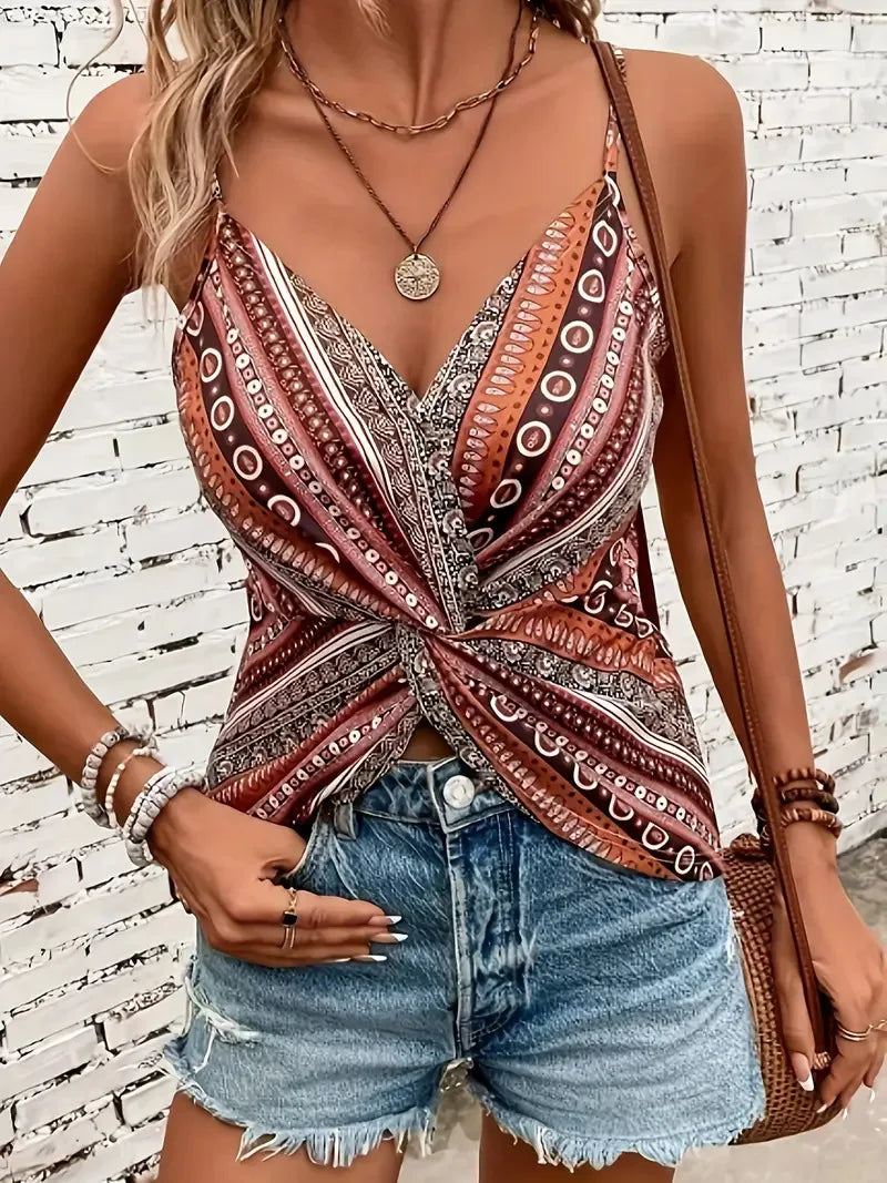 Bluzka Damska Top Boho | Letni Top w Paski 🌞