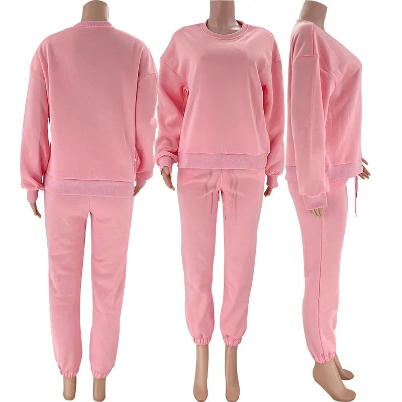PUDROWY KOMPLET DRESOWY- BLUZA +SPODNIE 👱‍♀️